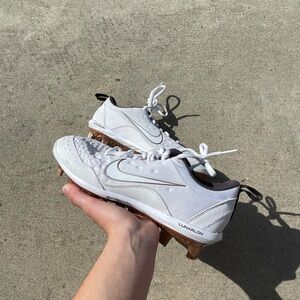 Nike White and Brown lunarlon Soccer Cleats